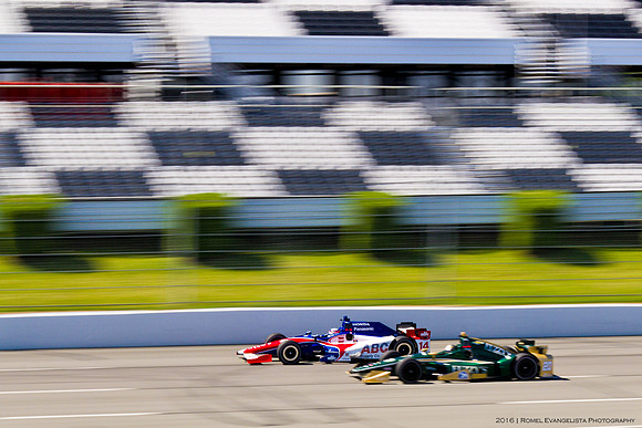 Takuma Sata - AJ Foyt Racing (#14) and Spencer Pigot - Ed Carpenter Racing (#20)